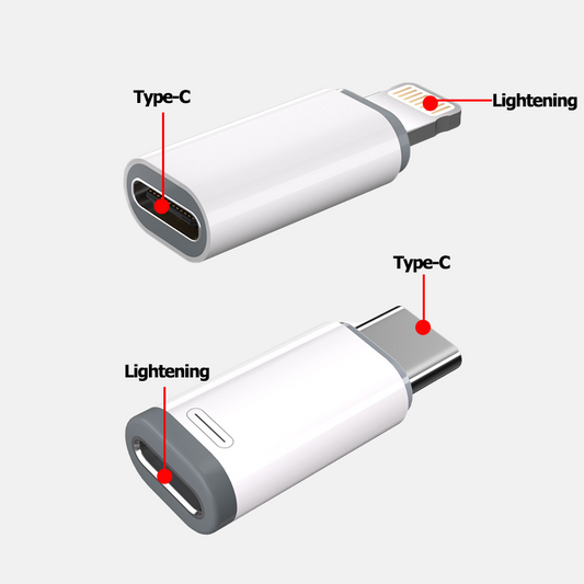 USB-C - Lightning adapteri, Lightning - USB-C adapteri